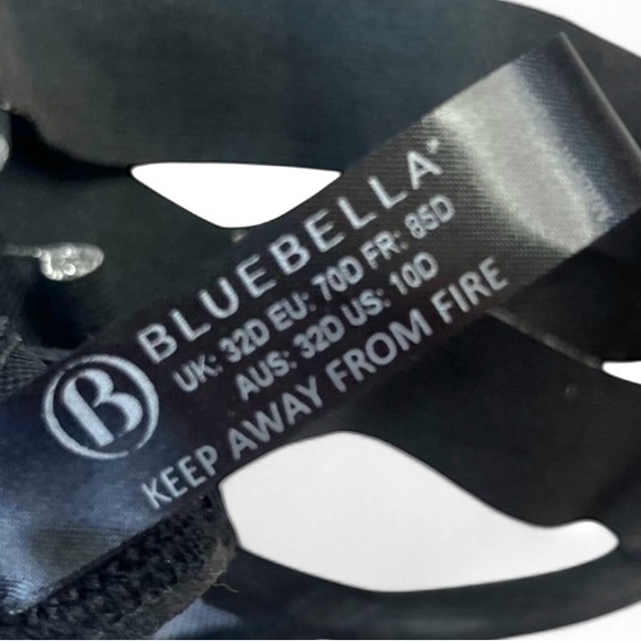 NWT Bluebella Emilia Glitter Non-Padded Underwire Silver Black Bra Lingerie 32D - Picture 6 of 8